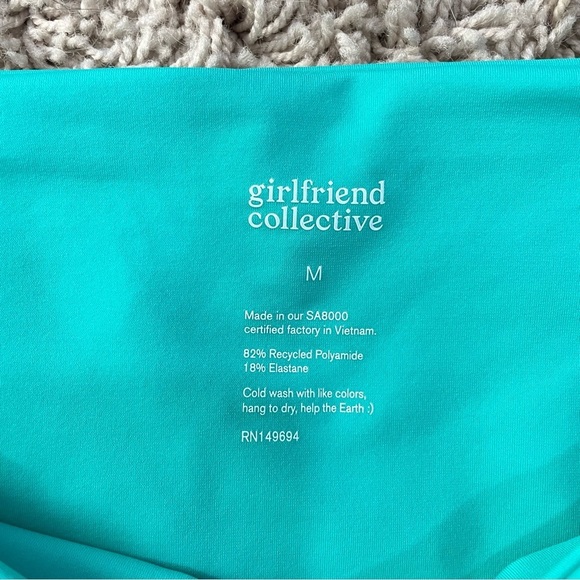 GIRLFRIEND COLLECTIVE Bay Bikini Bottom in Aqua Medium - Picture 6 of 7